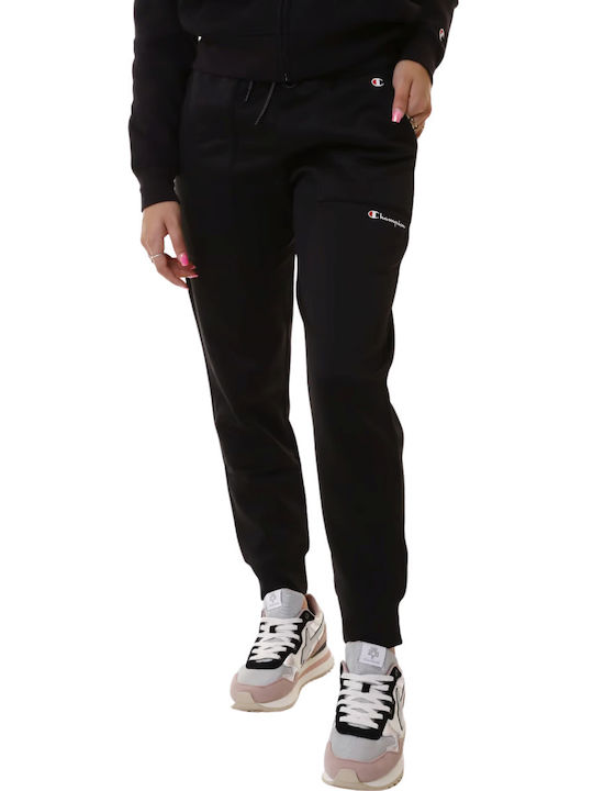 Champion Rib Cuff Pants Women's Sweatpants BLACK