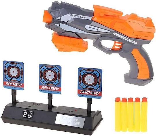 Kider Toys Launcher Pistol With Electronic Target And 5 Foam Bullets Foam Dart Guns