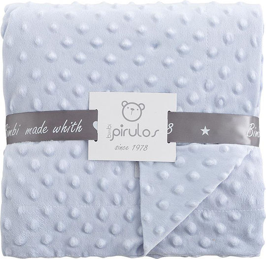 Bimbidreams Pătură Pepinieră Swaddling Pături Dots Albastră Deschisă Ciel 80x110cm