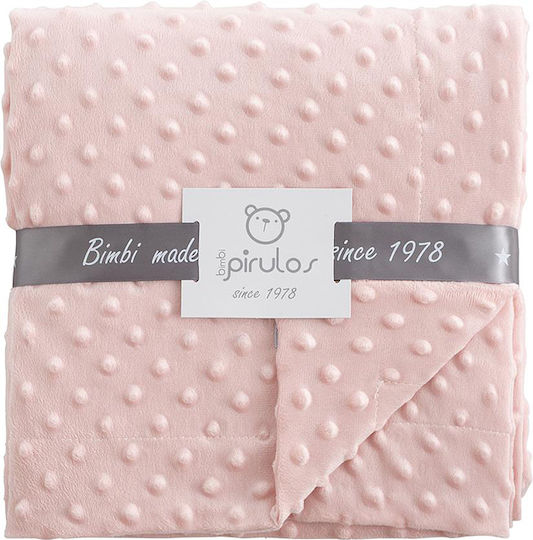 Bimbidreams Babydecken Wickeltücher für Kinderzimmer Punkte Rosa Rosa 80x110cm