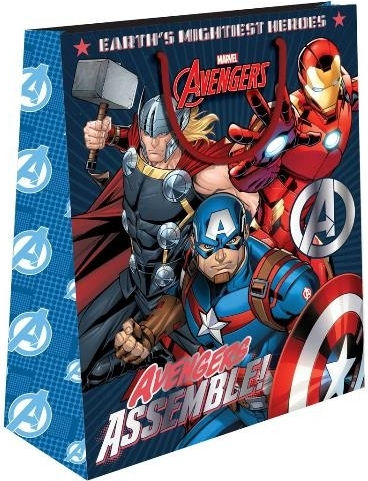 The Littlies Paper Bag for Gift with Theme "Avengers" Multicolored 33x45x12cm.