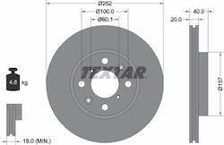 Textar Bremsscheibe 1Stück für Suzuki Spritzer