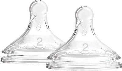 Dr. Brown's Silicone Baby Bottle Teats for 3+ months 2pcs