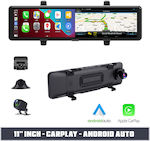 Mirror Car DVR Set with Rear Camera, 11" Display