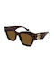 Gucci Women's Sunglasses with Brown Tartaruga Plastic Frame and Brown Lens GG1422S 003