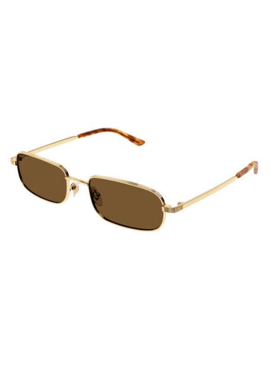 Gucci Sunglasses with Gold Metal Frame and Brow...