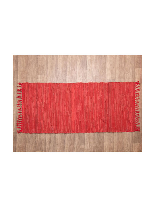 Viopros Rectangular Rug Leather for Fireplace Μπορντώ