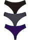 Βαμβακερά Women's Brazil 3Pack Aubergine/Brown/Graphite