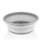 Folding Basin Round 32x32cm. Silicone Capacity 5lt Gray