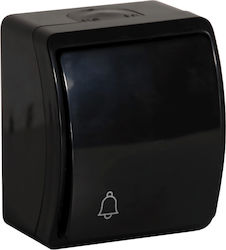 Orno Complete Wall Push Bell Button with Frame Black