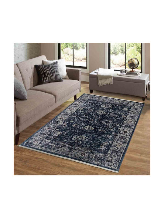 Rug Fireplace Rectangular Blue