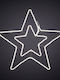 Lucas Plastic Illuminated Christmas Decorative Pendant Star 60εκ.