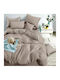 To megalo pazari Sheet Sets King Size with Elastic 220x240cm. Mocha 4pcs