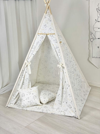 Velvet White Cort pentru Copii Indian Stars