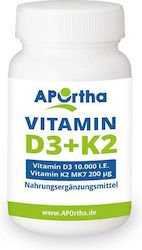 Aportha Vitamin D3 & K2 10000iu 120 veg. Kappen
