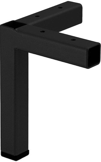 Roline Metallic Furniture Leg 9.3x1.8x12cm Matte Black