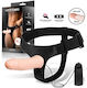 Control Harness με Dildo 16.5cm και Δόνηση στο χρώμα του δέρματος