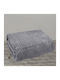 To megalo pazari Fleece Blanket Single 160x220cm Velour Gray