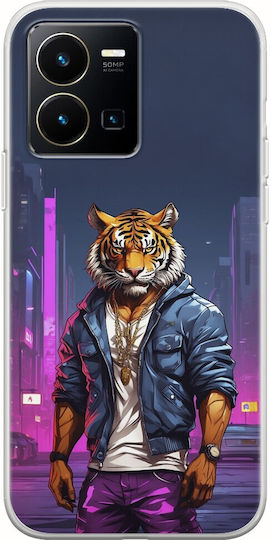 Street Animals - Tiger Back Cover Silicone Multicolour (Vivo Y22S / Y35)