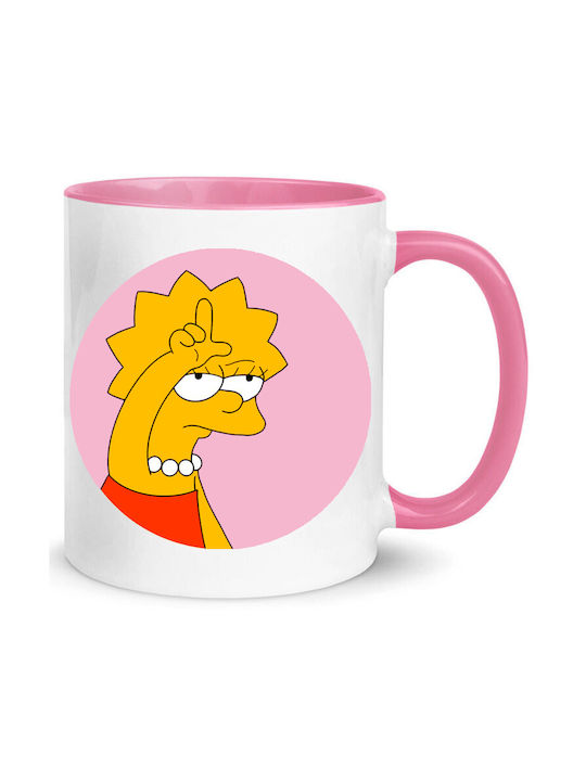 Simpsons Ceramic Cup Pink 330ml