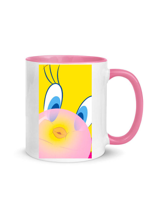 Tweety Tasse Keramik Rosa 330ml 1Stück