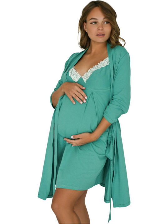 EasyMum Νυχτικό με Ρόμπα Εγκυμοσύνης & Θηλασμού Βεραμάν EasyMum Νυχτικό με Ρόμπα Εγκυμοσύνης & Θηλασμού Βεραμάν