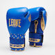 Leone 1947 Boxhandschuhe Leder für Kampf Blau