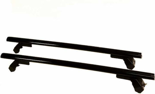 Hermes Μπάρες Οροφής Αλουμινίου 110εκ. για Ford Escort 3D (Σετ με πόδια) Μαύρες