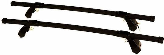 Hermes Metallic Car Roof Bars 110cm for Mercedes-Benz B Class 5D Set with Roof Rack Legs Black