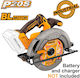 Ingco Circular Saw Brushless 20V Solo with Dust Extraction System