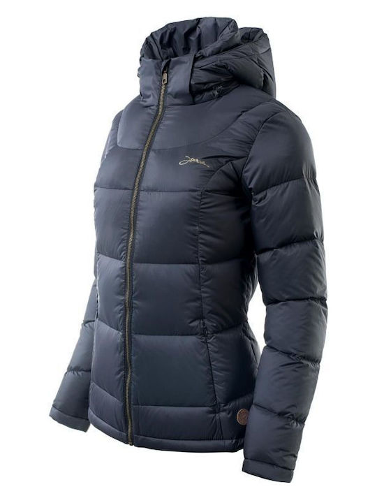 Κοντό Γυναικείο Puffer Μπουφάν για Χειμώνα Navy Μπλε
