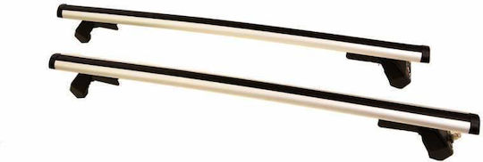 Hermes Μπάρες Οροφής Αλουμινίου 110εκ. για Ford Escort 3D (Σετ με πόδια) Ασημί