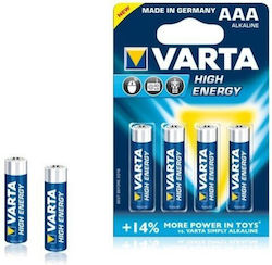 Varta High Energy Alkaline Batteries AAA 1.5V 4pcs