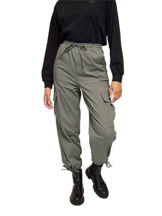 Mazine Damen Baumwolle Cargo Hose mit Gummizug in Lockerer Passform khaki