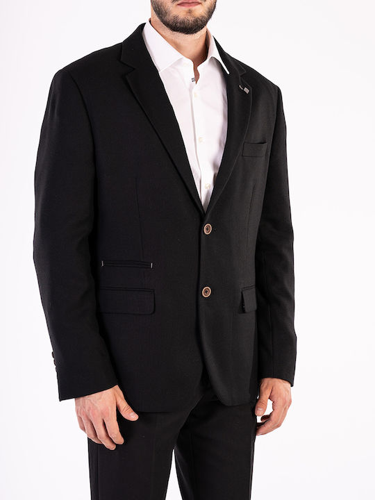 Leonardo Uomo Men's Suit Jacket Black