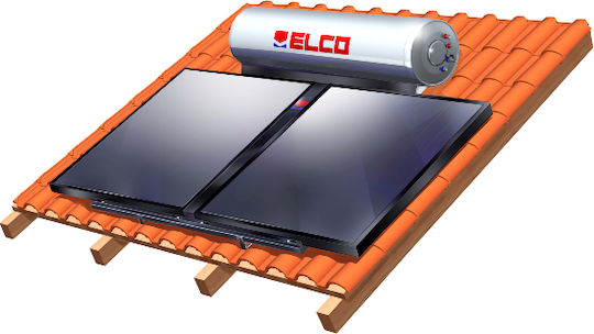 Elco SOL-TECH S2 RF RS Слънчев бойлер 180лт Glass Double Energy 3кв.м. Ниска височина Roof Tile Selective