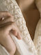 Guy Laroche Pristine Women's Collar Bathrobe Ivory