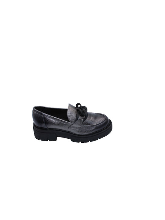 Marco Tozzi Damen Loafers in Silber Farbe