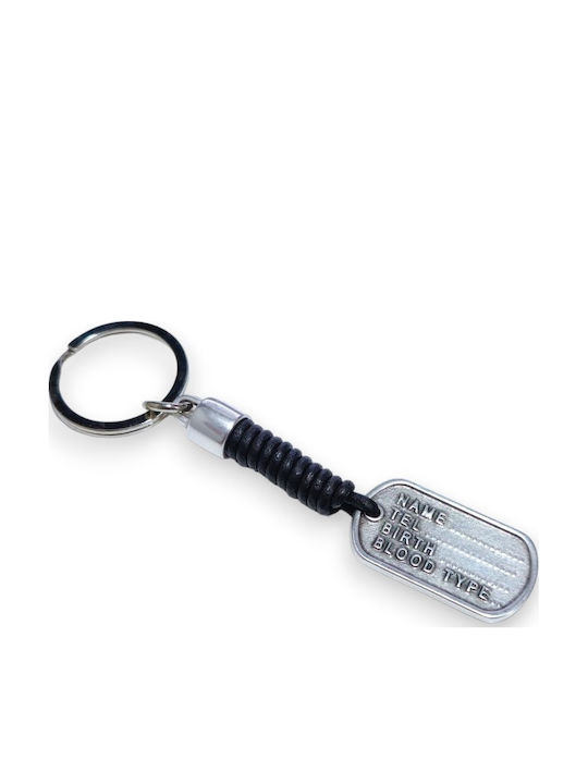 Li-LO Keychain Leather Silver