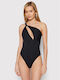 Seafolly One-Piece Swimsuit with One Shoulder Black