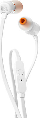 JBL T110 In-ear Handsfree Ακουστικά με Βύσμα 3.5mm Λευκό