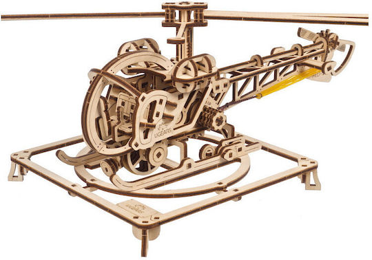 Ugears Holz-Bauspielzeug Mini Hubschrauber für Kinder ab 3+ Jahre alt Jahren