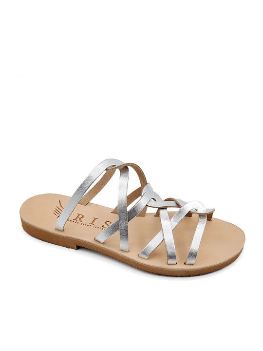 Sandale Casual Damă din Piele Argintiu