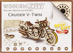 Wooden City Wooden Construction Toy Μηχανή Cruiser V-twin