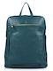 Leder Damentasche Rucksack Petrol Blau