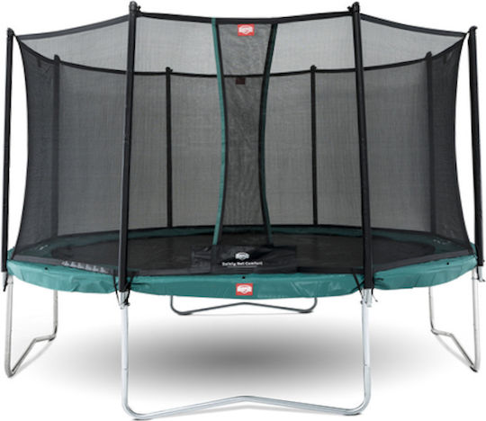 Berg Toys Favorit Regular 380 Trampolin Draußen Durchmesser 380cm mit Netz Grün