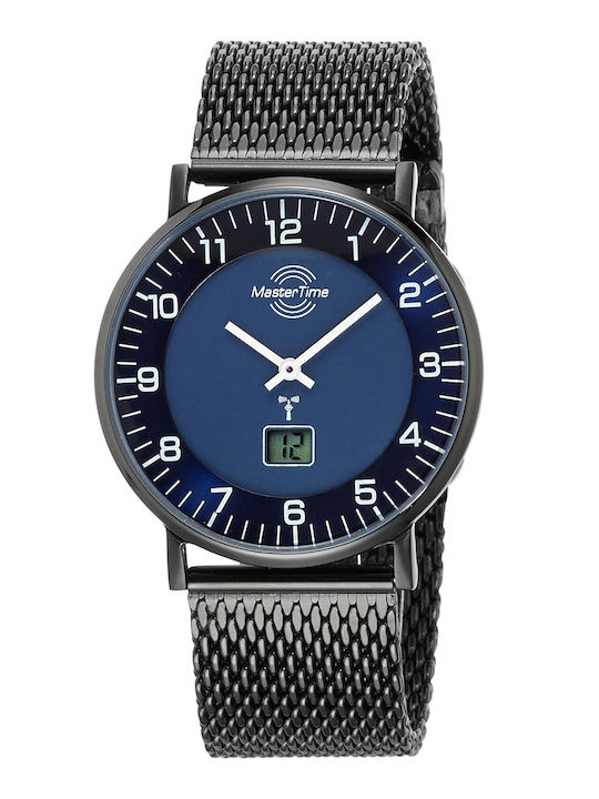 Herrenuhr 42mm Batterie mit Schwarz Rostfreien Stahl Armband