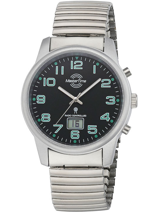 Master Time Ανδρικό Ρολόι 41mm Μπαταρίας Ασημί