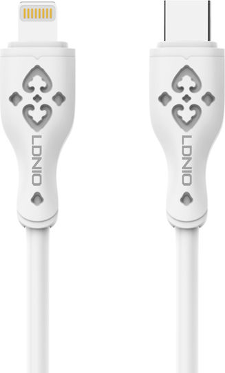Ldnio Regular la Cablu Lightning 30W Alb 2m (LC812L)