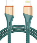 Ldnio LC631 Geflochten USB-C zu Lightning Kabel 30W Grün 1m